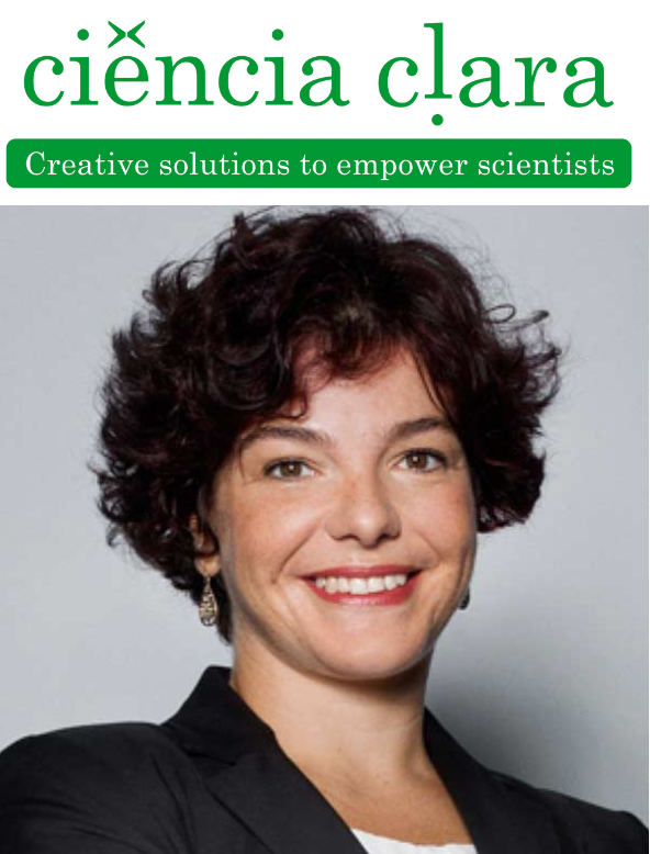 Filipa Moraes, founder of Ciência Clara, offering creative solutions to support scientists